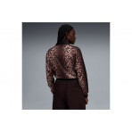 Puma T7 Leo Luxe Γυναικεία Πολυεστερική Ζακέτα Καφέ, Μαύρη