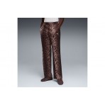 Puma T7 Leo Luxe Γυναικείο Παντελόνι Φόρμας Καφέ, Μαύρο