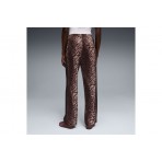 Puma T7 Leo Luxe Γυναικείο Παντελόνι Φόρμας Καφέ, Μαύρο