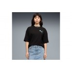 Puma Graphics Bubble Γυναικείο Κοντομάνικο T-Shirt Μαύρο
