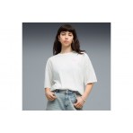 Puma Graphics Bubble Γυναικείο Κοντομάνικο T-Shirt Λευκό