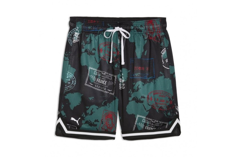 Puma The Atw Dylan Aop Ανδρική Μπασκετική Βερμούδα Πολύχρωμη