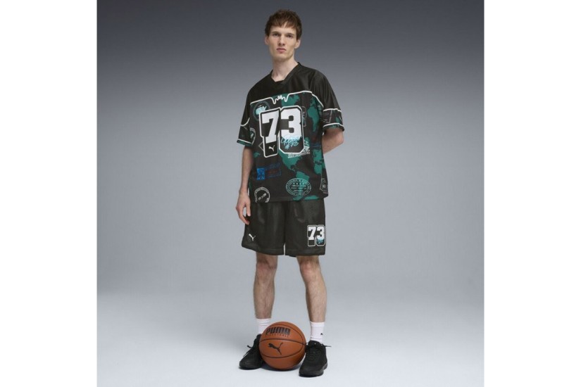 Puma The Atw Dylan Aop Ανδρική Μπασκετική Βερμούδα Πολύχρωμη