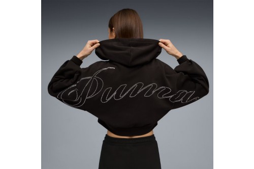 Puma Essentials Graphics Bedazzled Ζακέτα Βαμβακερή Γυναικεία (635394 01)