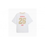 Puma F1 Italy Relaxed Jersey Ανδρικό Κοντομάνικο T-Shirt Λευκό, Μπεζ, Κόκκινο