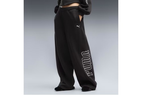Puma Street Glam Slouchy Bedazzled Παντελόνι Φόρμας Γυναικείο (636652 01)
