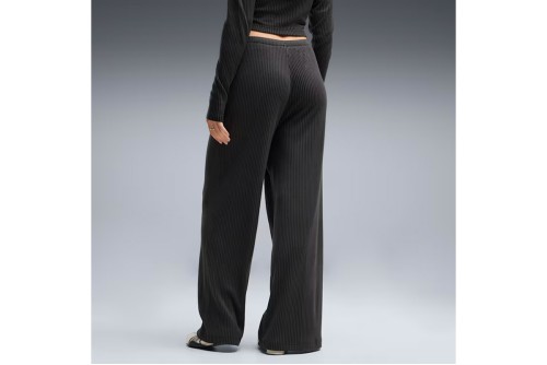 Puma Essentials Ribbed Wide-Leg Παντελόνι Φόρμας Γυναικείο (636667 01)