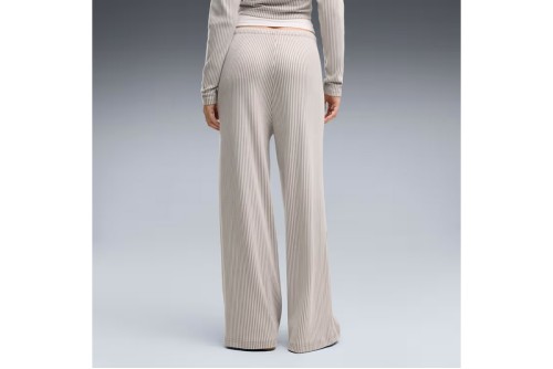 Puma Essentials Wide Leg Ribbed Παντελόνι Φόρμας Γυναικεία (636667 81)