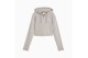 Puma Essentials Ribbed Γυναικεία Πολυεστερική Ζακέτα με Κουκούλα Γκρι