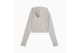 Puma Essentials Ribbed Γυναικεία Πολυεστερική Ζακέτα με Κουκούλα Γκρι