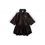 Puma T7 Oversized Ruffle Γυναικεία Κοντομάνικη Πολυεστερική Ζακέτα Μαύρη, Λευκή