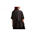 Puma T7 Oversized Ruffle Γυναικεία Κοντομάνικη Πολυεστερική Ζακέτα Μαύρη, Λευκή