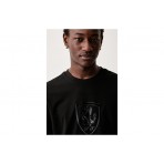 Puma Ferrari Tonal Shield Ανδρικό Κοντομάνικο T-Shirt Μαύρο