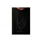 Puma Ferrari Tonal Shield Ανδρικό Κοντομάνικο T-Shirt Μαύρο