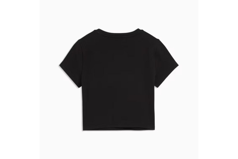 Puma Essentials Baby Cropped Γυναικείο Κοντομάνικο T-Shirt Μαύρο, Λευκό