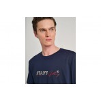 Staff Ken Ανδρικό Κοντομάνικο T-Shirt Μπλε Σκούρο