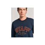 Staff Ανδρικό Φούτερ Λαιμοκοψη Μπλε 64-109.054.ν0045 (64-109.054 BLUE NAVY)