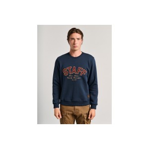 Staff Ανδρικό Φούτερ Λαιμοκοψη Μπλε 64-109.054.ν0045 (64-109.054 BLUE NAVY)