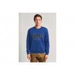 Staff Ανδρικό Φούτερ με Λαιμόκοψη Μπλε