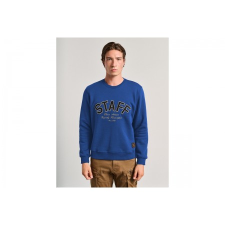 Staff Ανδρικό Φούτερ Λαιμοκοψη Royal Blue 64-109.054.ν0048 