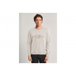 Staff Ανδρικό Φούτερ με Λαιμόκοψη Μπεζ