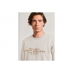 Staff Ανδρικό Φούτερ με Λαιμόκοψη Μπεζ