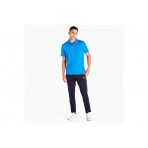Puma Teamliga Sideline Polo Ανδρικό Κοντομάνικο T-shirt Μπλε