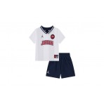 Jordan 23 Βρεφικό Σετ Κοντομάνικο T-Shirt - Σορτς Λευκό, Μπλε Σκούρο