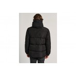 Staff Ανδρικό Φουσκωτό Μπουφάν Με Κουκούλα Μαυρο 66-007.054.ν0090 (66-007.054 N0090-BLACK)