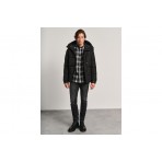 Staff Ανδρικό Φουσκωτό Μπουφάν Με Κουκούλα Μαυρο 66-007.054.ν0090 (66-007.054 N0090-BLACK)