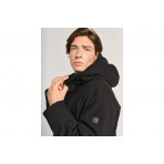 Staff Ανδρικό Μπουφάν Πάρκα Με Κουκούλα Μαυρο 66-302.054.ν0090 (66-302.054 N0090-BLACK)