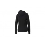 Puma Essentials Logo Γυναικείο Φούτερ Με Κουκούλα Μαύρο