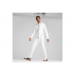 Puma Evostripe Full-Zip Ανδρική Ζακέτα Με Κουκούλα Λευκή
