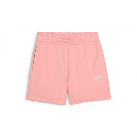Puma Essentials Small No.1 Logo Γυναικείο Σορτς Σομόν