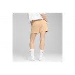 Puma Essentials Small No.1 Logo Γυναικείο Σορτς Μπεζ