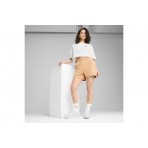 Puma Essentials Small No.1 Logo Γυναικείο Σορτς Μπεζ
