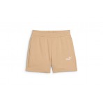 Puma Essentials Small No.1 Logo Γυναικείο Σορτς Μπεζ