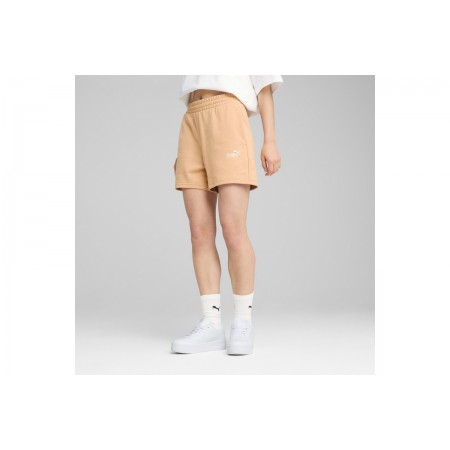 Puma Essentials Small No.1 Logo Γυναικείο Σορτς Μπεζ