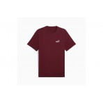 Puma Essentials Small No. 1 Logo Ανδρικό Κοντομάνικο T-Shirt Μπορντό