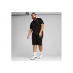 Puma Ess No 1 Logo Pique Ανδρική Κοντομάνικη Polo Μπλούζα Μαύρη