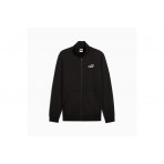 Puma Essentials No.1 Logo Track Ανδρική Βαμβακερή Ζακέτα με Κουκούλα Μαύρη