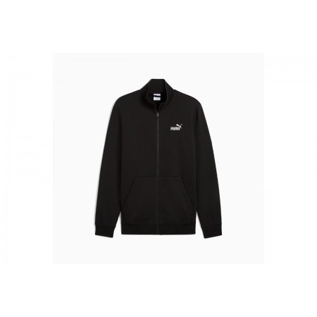 Puma Essentials No.1 Logo Track Ανδρική Βαμβακερή Ζακέτα με Κουκούλα Μαύρη