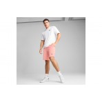 Puma Essentials 2 Color Logo Ανδρική Αθλητική Βερμούδα Σομόν