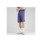 Puma Essentials 2 Color Logo Ανδρική Αθλητική Βερμούδα Μωβ