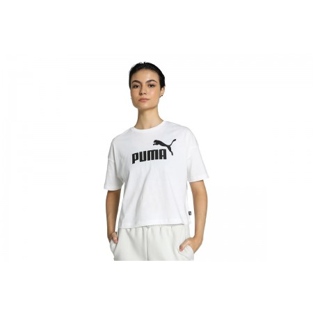 Puma Ess No1 Logo Cropped T-Shirt Γυναικείο 