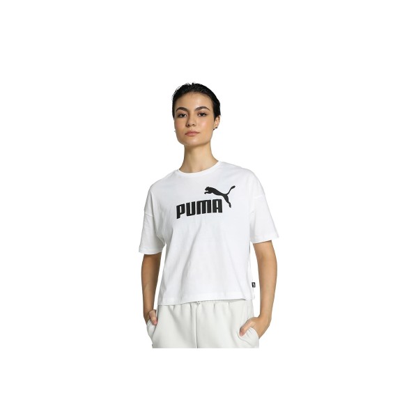 Puma Ess No1 Logo Cropped T-Shirt Γυναικείο (684972 02)
