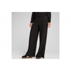Puma HER Comfort High-Waist Straight Γυναικείο Παντελόνι Φόρμας Μαύρο