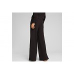Puma HER Comfort High-Waist Straight Γυναικείο Παντελόνι Φόρμας Μαύρο