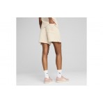 Puma Her High-Waist Γυναικείο Αθλητικό Σορτς Εκρού