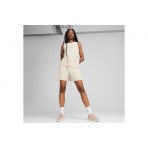 Puma Her High-Waist Γυναικείο Αθλητικό Σορτς Εκρού